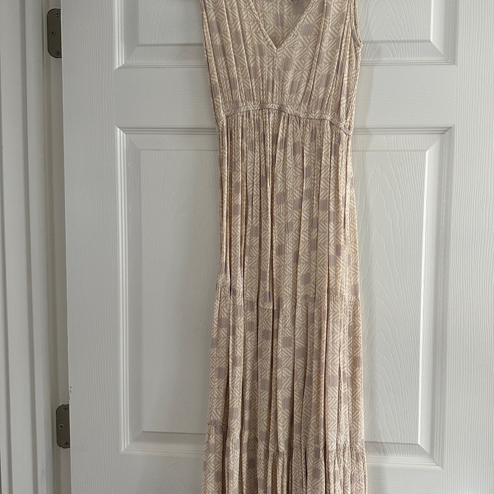Sincerely Jules Gold Pleated Maxi Sundress